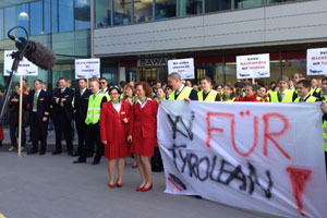 Protest gegen die Gewerkschaft - ein Novum in Österreich.
