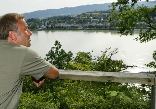 Blick auf Aschach an der Donau in Oberösterreich.
Info: Donau Oberösterreich