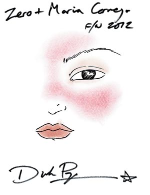 Eine aktuelle "Arbeit" von Dick Page: Make-up für Zero Maria Cornejo. 