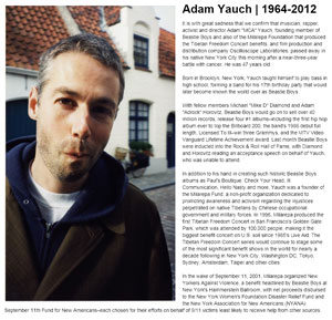 Der Musiker, Rapper und Aktivist hat den Kampf gegen Krebs verloren. Mitteilung auf der Website der Band beastieboys.com. Der Musiker, Rapper und Aktivist hat den Kampf gegen Krebs verloren. Mitteilung auf der Website der Band beastieboys.com.