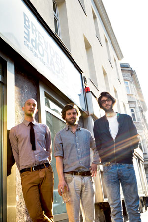 Die Designer Sascha Mikel, Michael Tatschl und Martin Schnabl (v. li.).