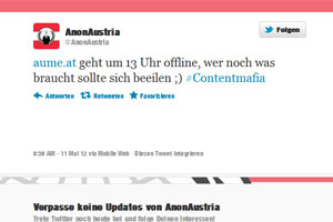 Anonymous will die Seite der Austromechena erneut angreifen. Anonymous will die Seite der Austromechena erneut angreifen.