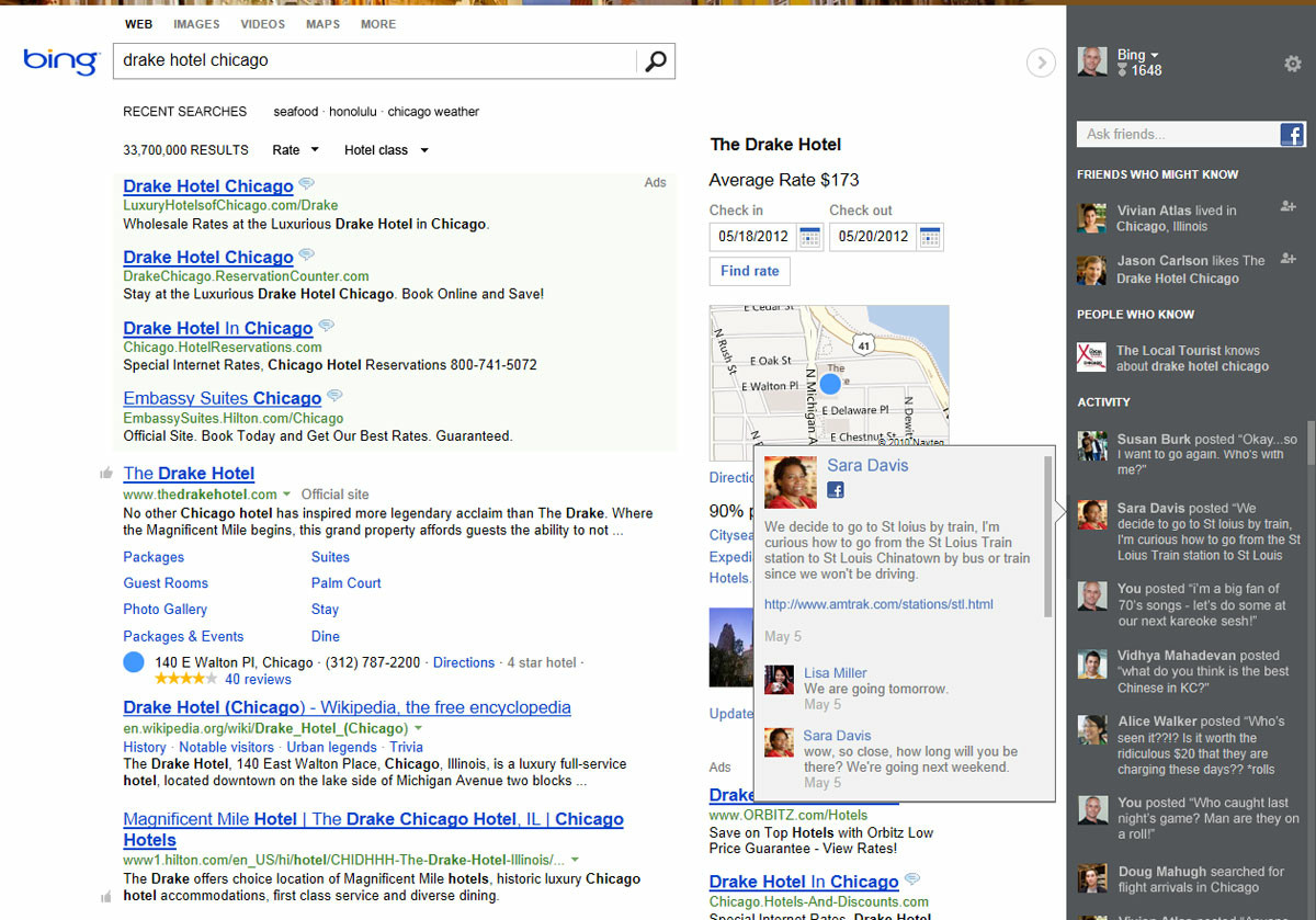 Das "neue" Bing will mit der Integration zahlreicher sozialer Netzwerke Konkurrent Google übertrumpfen.