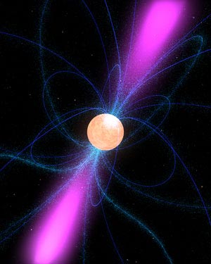 Pulsare zählen zu den dichtesten Objekten im Universum. Der nun entdeckte Pulsar J0348+0432 gibt den Astrophysikern aber Rätsel auf.