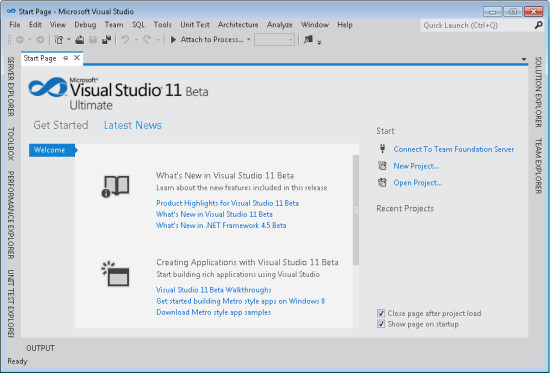 Visual Studio 11: Die Entwicklung von 2klassischen" Desktop-Anwendungen ist der kostenpflichtigen Ausgabe der Software vorbehalten.