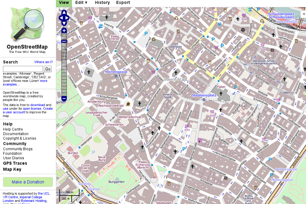 OpenStreetMaps unter Kritik von der kommerziellen Kritik.