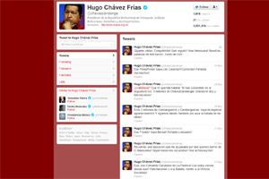 Der venezuelanische Präsident hat über drei Millionen Follower Der venezuelanische Präsident hat über drei Millionen Follower