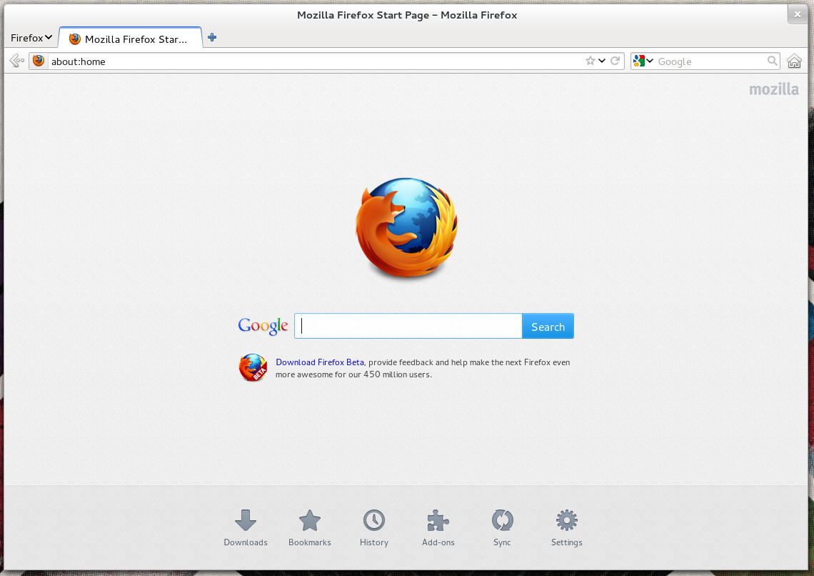 Mit Firefox 13 gibt es eine Überarbeitung der "Home"-Page...