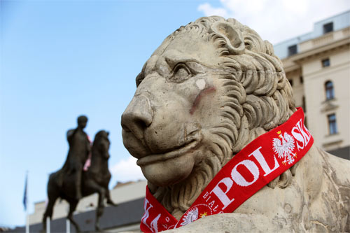 Der Löwe des Anstoßes.