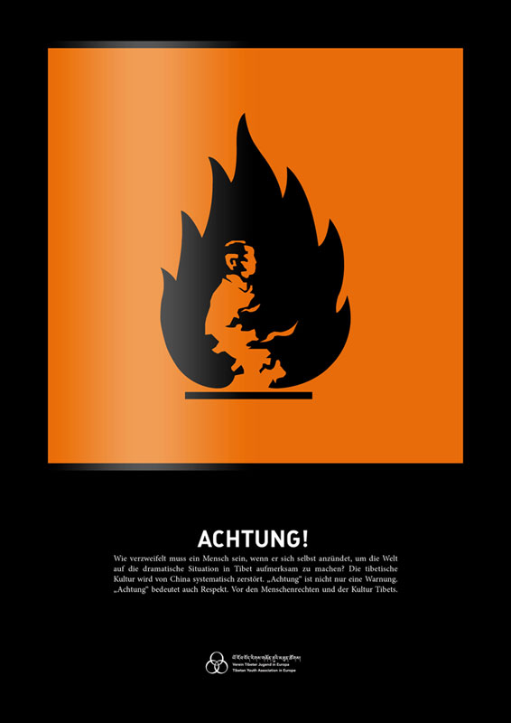 Tibet-Sujet "Achtung!" von Euro RSCG Vienna.