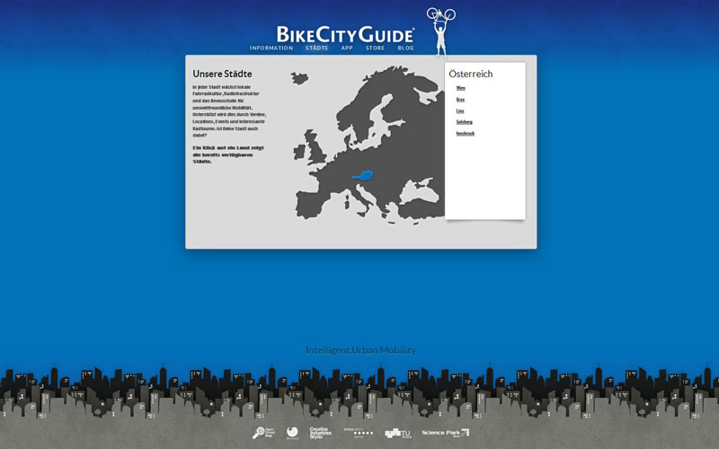 Ein Blick auf die Website.