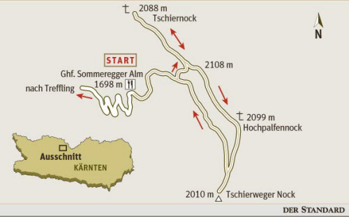 Gesamtgehzeit 4 ½ Stunden, Höhendifferenz rund 600 m. Kein Stützpunkt auf der Runde. Gasthaus beim Ausgangspunkt. ÖK25V Blatt 3105-Ost (Millstatt). 
