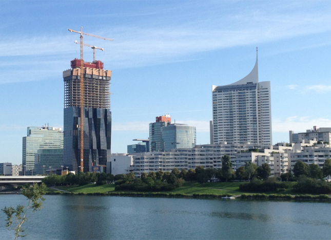 Dieses Bild vom 15. Juni zeigt die aktuelle Höhe des "DC Tower 1".