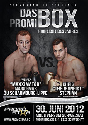 Das offizielle Veranstaltungsplakat des Promi-Boxens. Bei dem Event fighten aber auch richtige Weltmeister. Das offizielle Veranstaltungsplakat des Promi-Boxens. Bei dem Event fighten aber auch richtige Weltmeister.