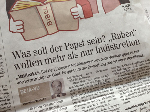 Wenn sich im "Presse"-Kommentar tatsächlich alle wichtigen Argumente finden, die ein Kircheninsider zur Beschönigung der aktuellen Papst-Krise aufbringen kann, dann sieht es mit der Verteidigungslinie ziemlich traurig aus.