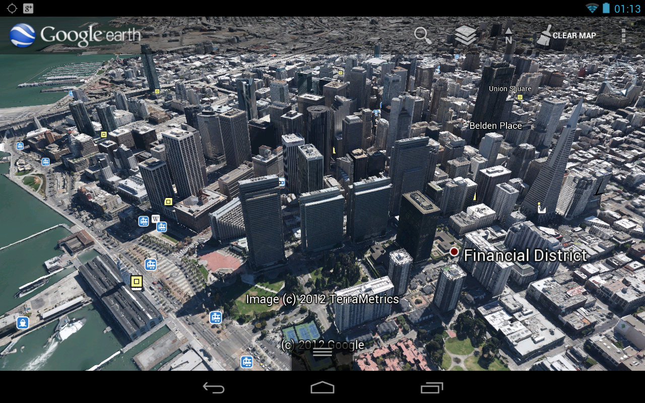Ein Blick auf San Francisco mit Google Earth