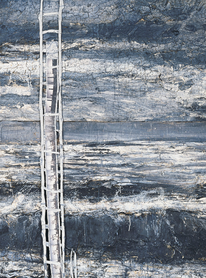 Anselm Kiefers Werk "Am Anfang" (Detail) stammt, wie alle anderen 38 
ausgestellten Werke, aus dem Privatbesitz der Familie Grothe.