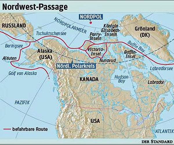 Die Befahrung der Nordwest-Passage könnte allerdings einen sinnvollen Beitrag gegen Klimaerwärmung leisten.