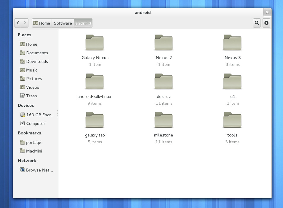 Der aktuelle Stand der Umbauten beim File Manager Nautilus - mit jeder Menge Interface-Reduktion.