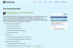 In einem Blogpost ruft Formspring zur Passwort-Änderung auf In einem Blogpost ruft Formspring zur Passwort-Änderung auf