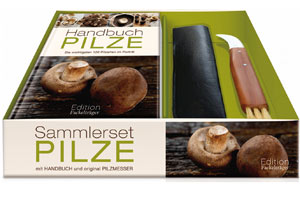 Box mit Handbuch und Pilzmesser Box mit Handbuch und Pilzmesser