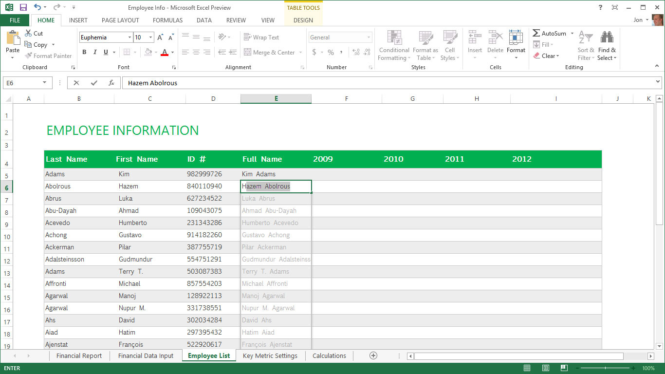 Excel in neuem Gewand