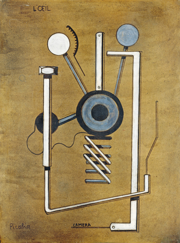Verehrt von Martin Kippenberger oder auch Sigmar Polke: Francis Picabia. 
Hier zu sehen: "L'OEil, Caméra", um 1919-1922, aus der "mechanischen Periode".