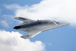 Die Drohne hat bereits mehrere Testflüge absolviert, 2013 soll sie von einem Flugzeugträger starten können. Die Drohne hat bereits mehrere Testflüge absolviert, 2013 soll sie von einem Flugzeugträger starten können.