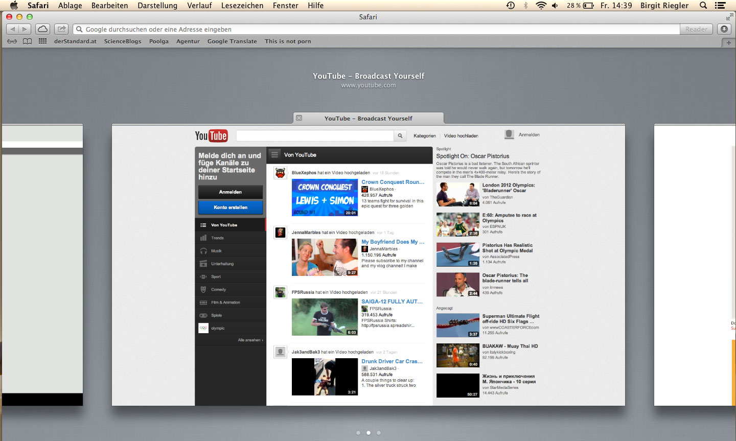Safari hat eine neue Tab-Ansicht erhalten. 