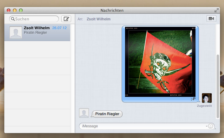 Apples SMS-Alternative iMessage ist fixer Bestandteil von OS X Mountain Lion. 