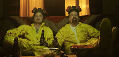 Aaron Paul und Bryan Cranston sind böse in "Breaking Bad". Aaron Paul und Bryan Cranston sind böse in "Breaking Bad".
