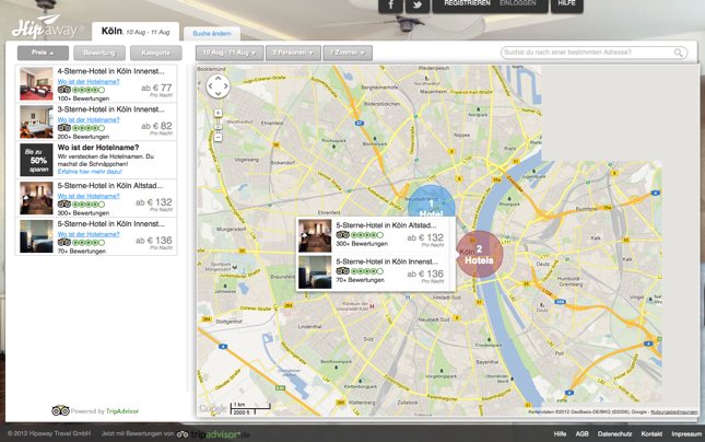 Informationen: Hipaway, auf Facebook