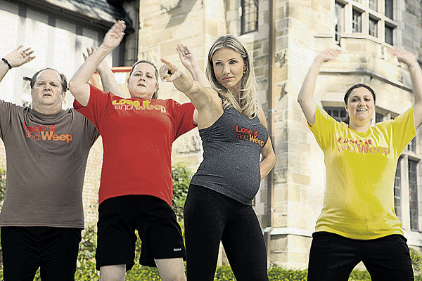 Fitnesstrainerin mit dickem Bauch: Cameron Diaz in "Was passiert, wenn's passiert ist".