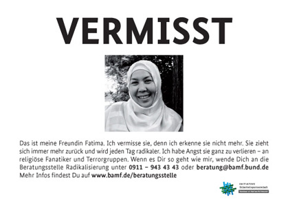 Plakate des Innenministeriums wie dieses erzürnen die Muslime in Deutschland. Plakate des Innenministeriums wie dieses erzürnen die Muslime in Deutschland.
