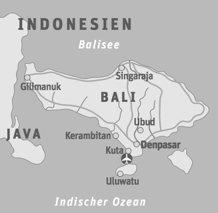 Anreise &amp; UnterkunftSingapore Airlines etwa steuert Balis Flughafen Denpasar über München oder Frankfurt mit einem Zwischenstopp in Singapur an. Packages wie das für Uluwatu angeführte schnürt zum Beispiel Bawa Tours &amp; Travel. Die Agentur mit Sitz in Memmingen/Bayern organisierte auch die Presse-Tour durch die genannten vier Designhotels auf Bali.