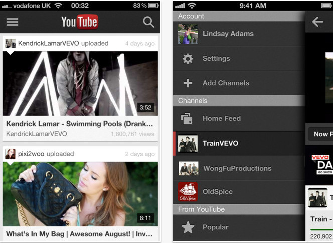 Die neue YouTube-App für iOS.