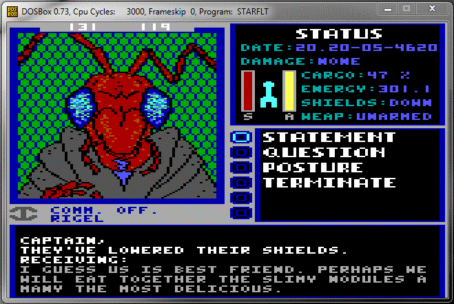 "Starflight": 1986 erschien mit "Starflight" ein umfangreicher Klassiker des SF-Rollenspiels.