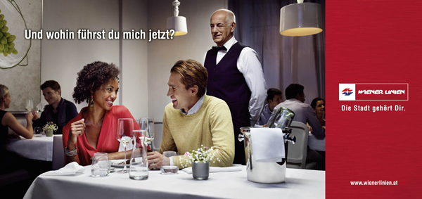 Das Oktober-Sujet der "Wiener-Linien"-Kampagne "Die Lebenslinien der Stadt".