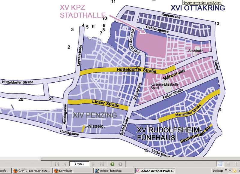 Seit die neue Parkraumregelung gilt, wird in Einkaufsstraßen verstärkt kontrolliert. Hier als Beispiel jene im 15. Bezirk, die in Gelb gehalten sind - mehr Grafiken auf oeamtc.at.