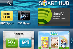 Spotify startet auf Samsungs Smart TVs.