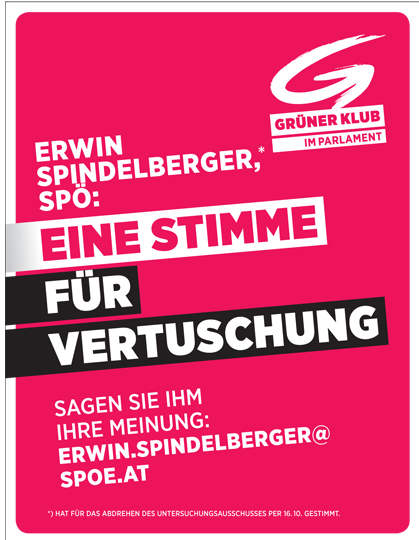 "Eine Simme für Vertuschung".