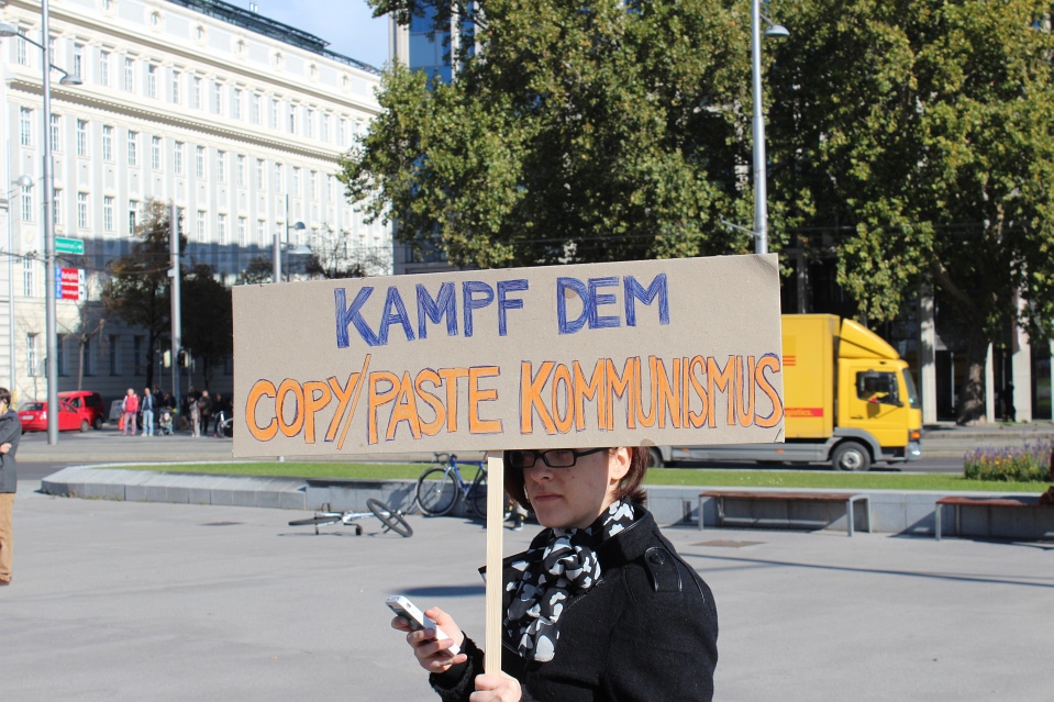 Eine Forderung auf der Demo.