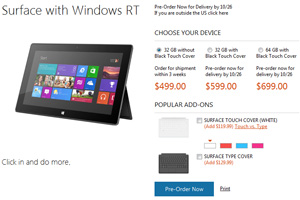 3 Wochen Lieferzeit für das Surface um 499 US-Dollar 3 Wochen Lieferzeit für das Surface um 499 US-Dollar
