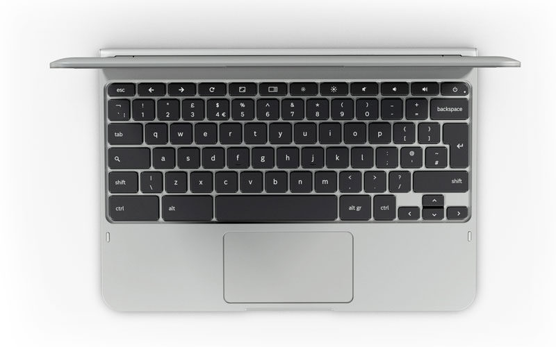 ... trotzdem verspricht Google eine gute Hardware-Verarbeitung, nicht zuletzt bei Tastatur und Touchpad.