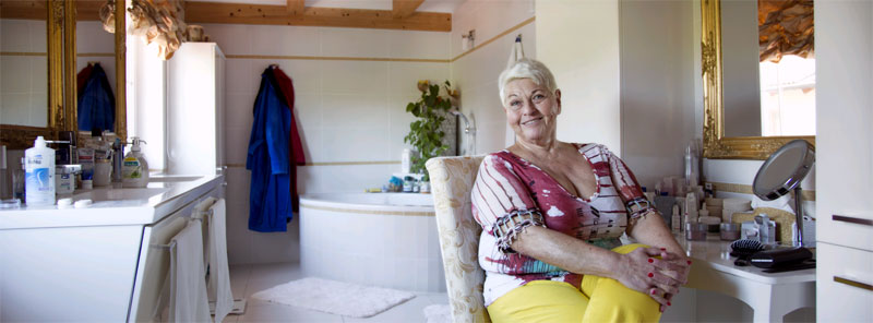 "Ein richtiges Zimmer mit 20 Quadratmetern und vier Fenstern. Von mir aus könnte es ruhig doppelt so groß sein!" Jazz Gitti in ihrem Wasserreich in Leobendorf.