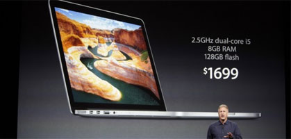 Das MacBook Retina ist nun auch mit 13-Zoll-Display erhältlich. (Foto von Wired unter CC veröffentlicht) Das MacBook Retina ist nun auch mit 13-Zoll-Display erhältlich. (Foto von Wired unter CC veröffentlicht)