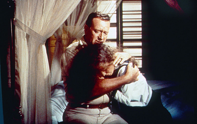 Screwball-Action in der Südsee: John Wayne und Elizabeth Allen in " 
Donovan's Reef".&nbsp; 