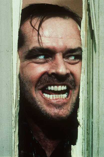 "All work and no play makes Jack a dull boy": Jack Nicholson als dem
Wahnsinn verfallener Autor in "The Shining". "All work and no play makes Jack a dull boy": Jack Nicholson als dem
Wahnsinn verfallener Autor in "The Shining".