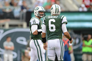 Die Nummer 1 und die Nummer 2 des Landes nebeneinander. Allerdings befinden sich Tim Tebow (15) und Mark Sanchez (6) damit auf der Liste der meist überschätzten Spieler der NFL. Die Nummer 1 und die Nummer 2 des Landes nebeneinander. Allerdings befinden sich Tim Tebow (15) und Mark Sanchez (6) damit auf der Liste der meist überschätzten Spieler der NFL.