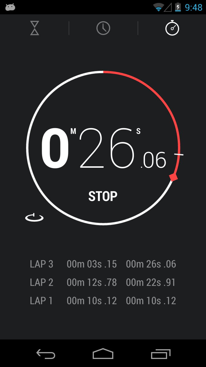 Auch die neue Uhren-App gibt es mittlerweile zum Download - samt Stoppuhr und Timer.